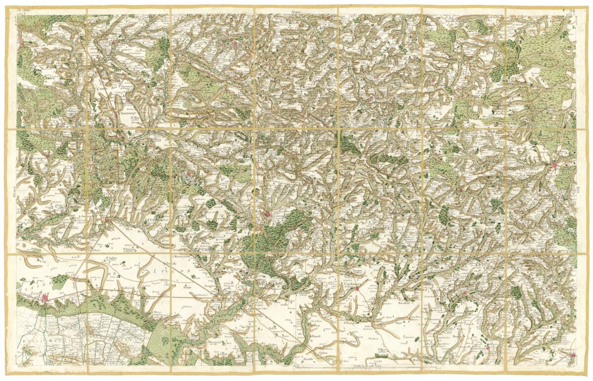 Détail de la carte de Cassini, Luçon, édition d'art