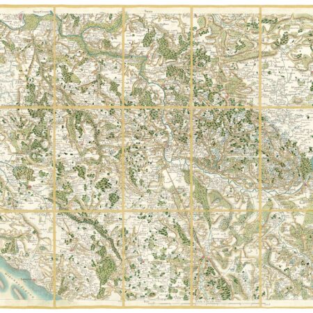 Détail de la carte de Cassini, Saintes, édition d'art