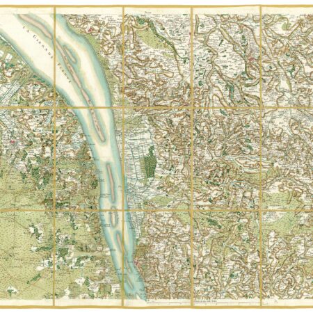 Détail de la carte de Cassini, Blaye, édition d'art