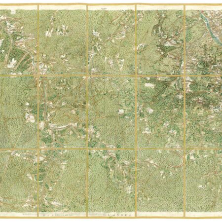 Détail de la carte de Cassini, Bazas, édition d'art