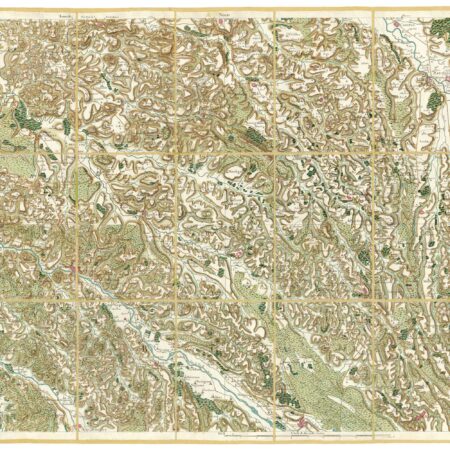 Détail de la carte de Cassini, Aire – Orthez, édition d'art