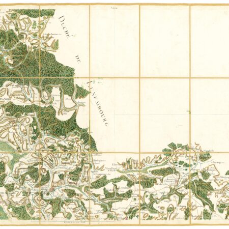 Détail de la carte de Cassini, Montmédy – Longwy – Bouillon, édition d'art