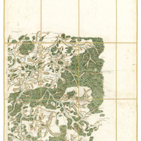 Détail de la carte de Cassini, Saint-Hubert, édition d'art