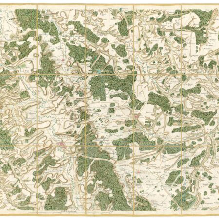 Détail de la carte de Cassini, Verdun, édition d'art