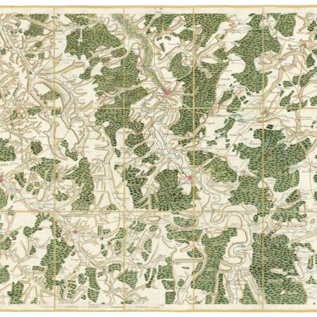 Détail de la carte de Cassini, Toul, édition d'art