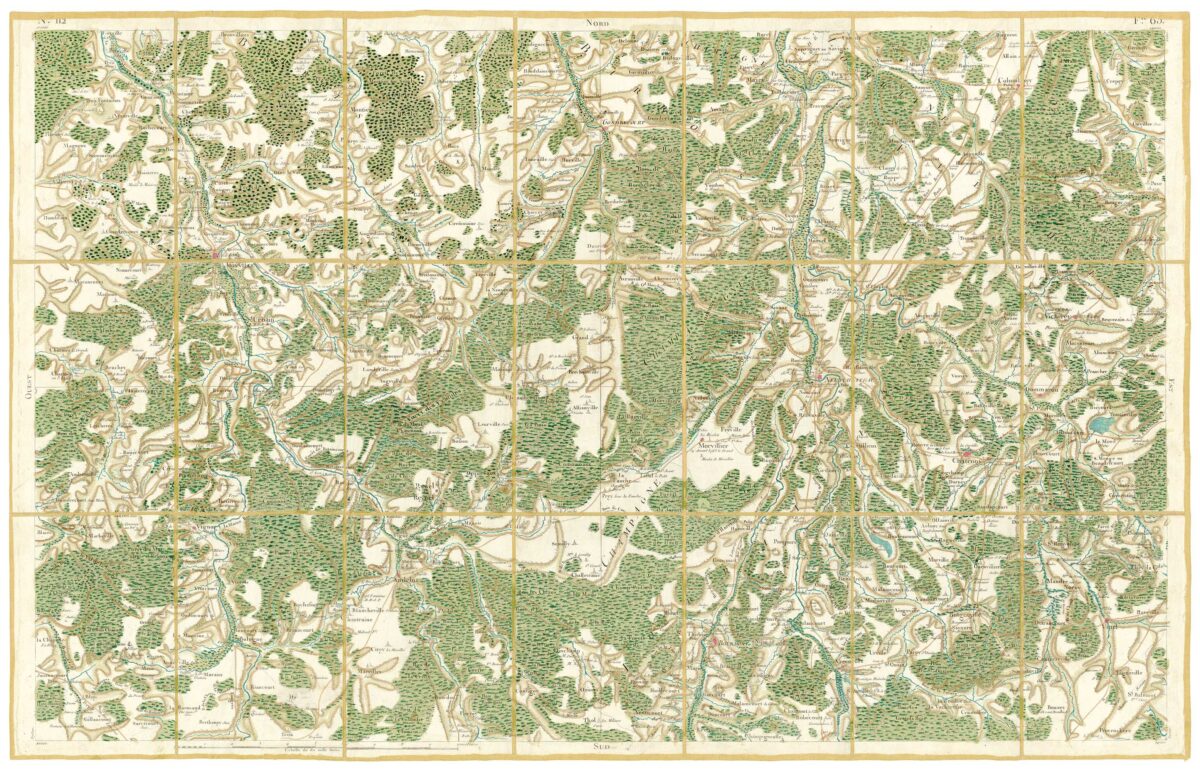 Détail de la carte de Cassini, Joinville, édition d'art