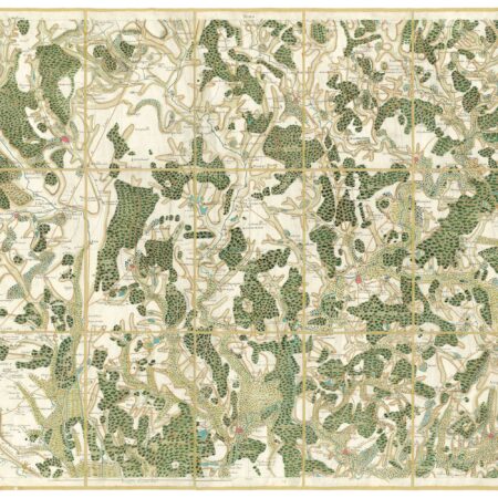 Détail de la carte de Cassini, Dijon, édition d'art