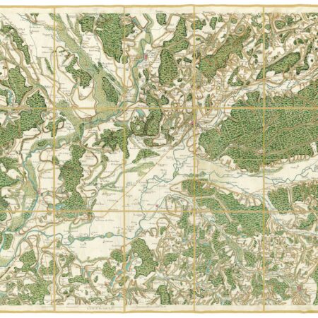Détail de la carte de Cassini, Dole – Auxonne, édition d'art