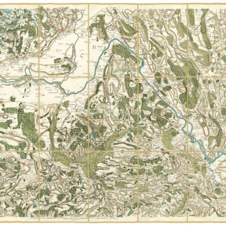 Détail de la carte de Cassini, Belley, édition d'art