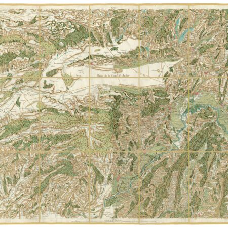 Détail de la carte de Cassini, Grenoble, édition d'art