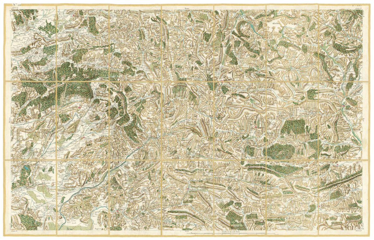 Détail de la carte de Cassini, Vaison, édition d'art