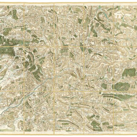 Détail de la carte de Cassini, Vaison, édition d'art