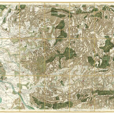 Détail de la carte de Cassini, Avignon – Orange, édition d'art