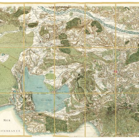 Détail de la carte de Cassini, Aix, édition d'art