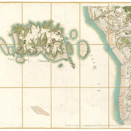 Détail de la carte de Cassini, Coutances, édition d'art