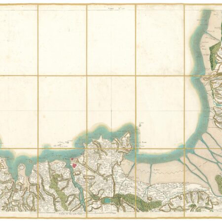 Détail de la carte de Cassini, Saint-Malo – Granville, édition d'art