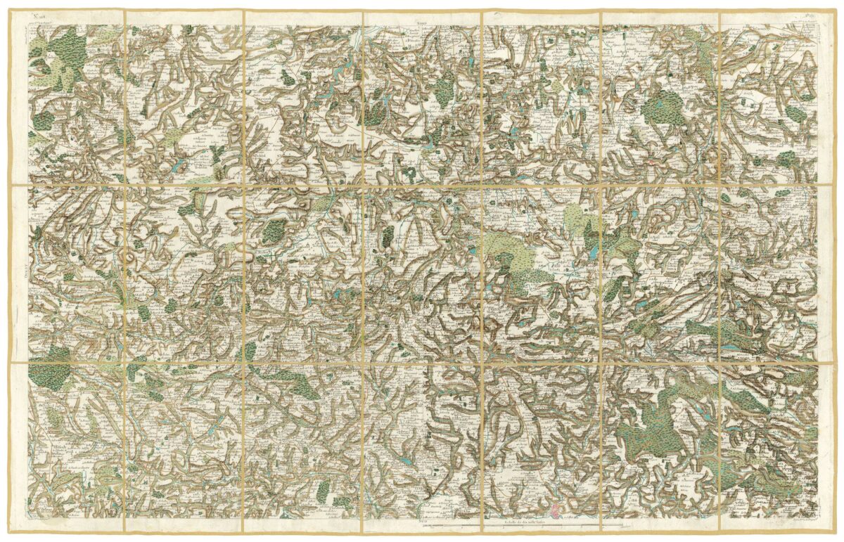 Détail de la carte de Cassini, Dinan, édition d'art