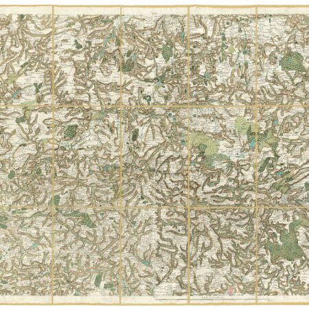 Détail de la carte de Cassini, Dinan, édition d'art