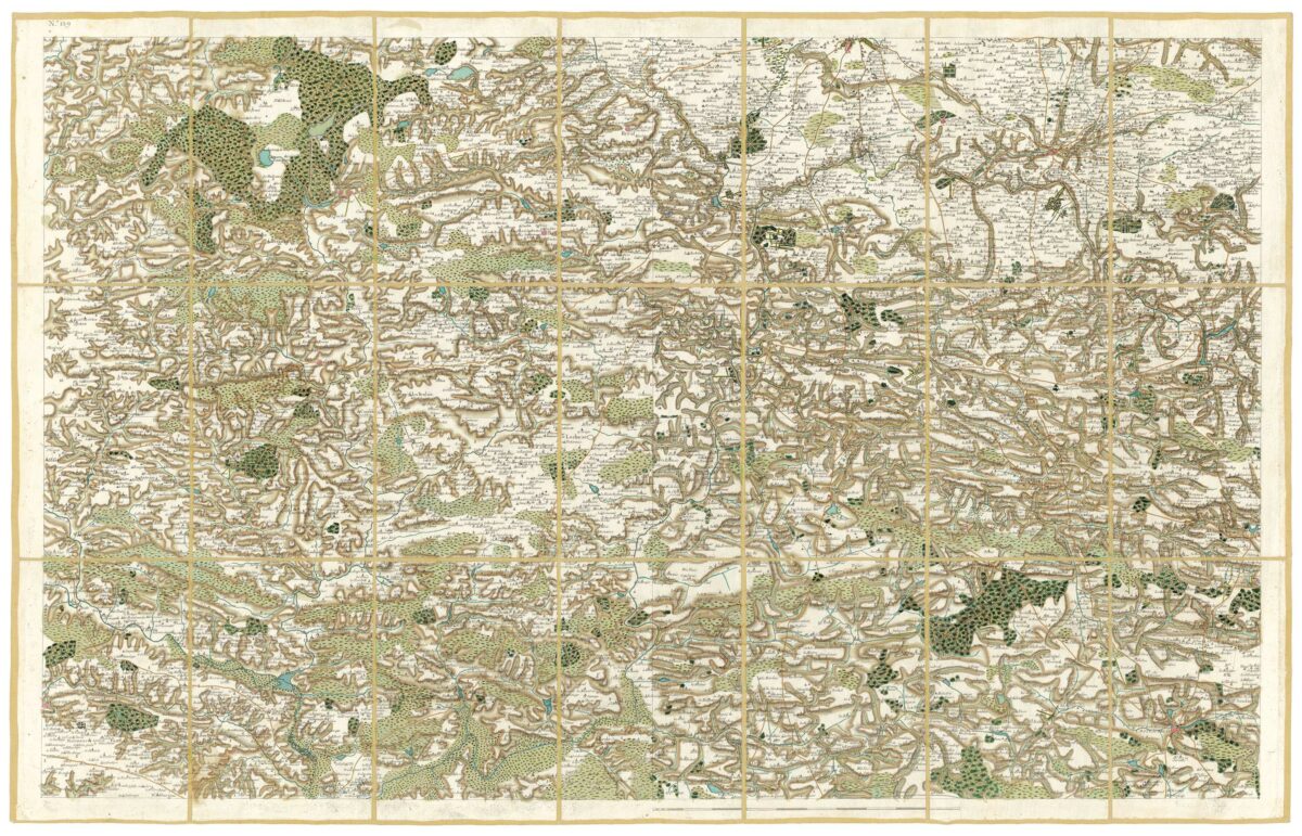 Détail de la carte de Cassini, Rennes, édition d'art