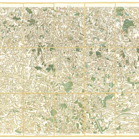 Détail de la carte de Cassini, Aubusson, édition d'art