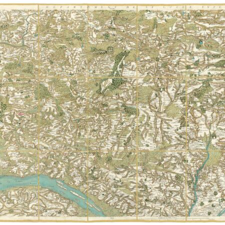 Détail de la carte de Cassini, Paimboeuf – Redon, édition d'art