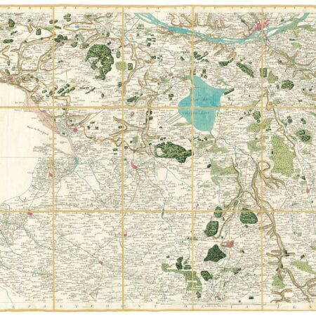 Détail de la carte de Cassini, Nantes, édition d'art