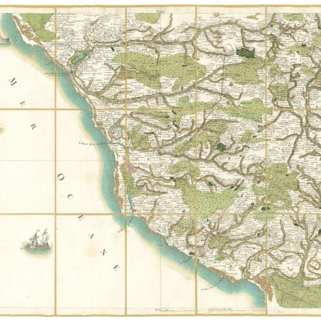 Détail de la carte de Cassini, La Roche-sur-Yon – Les Sables-d'Olonne, édition d'art