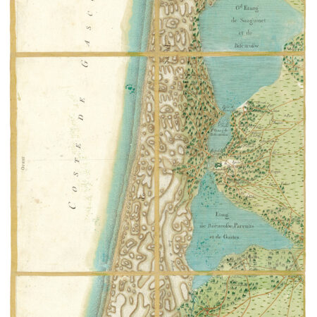 Détail de la carte de Cassini, Cazau, édition d'art