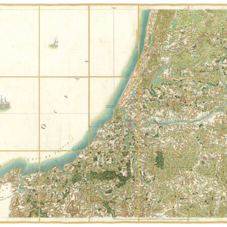 Détail de la carte de Cassini, Bayonne, édition d'art