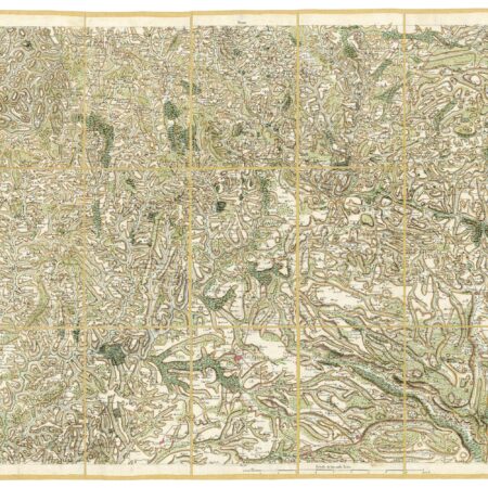 Détail de la carte de Cassini, Mauriac, édition d'art