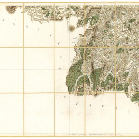 Détail de la carte de Cassini, Saint-Jean-Pied-de-Port, édition d'art