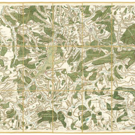 Détail de la carte de Cassini, Metz, édition d'art