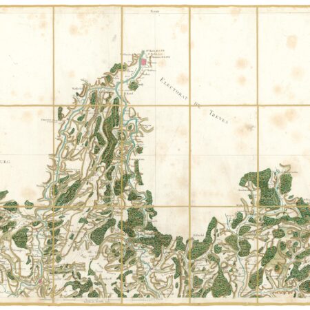 Détail de la carte de Cassini, Luxembourg, édition d'art