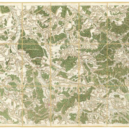 Détail de la carte de Cassini, Mirecourt – Épinal, édition d'art