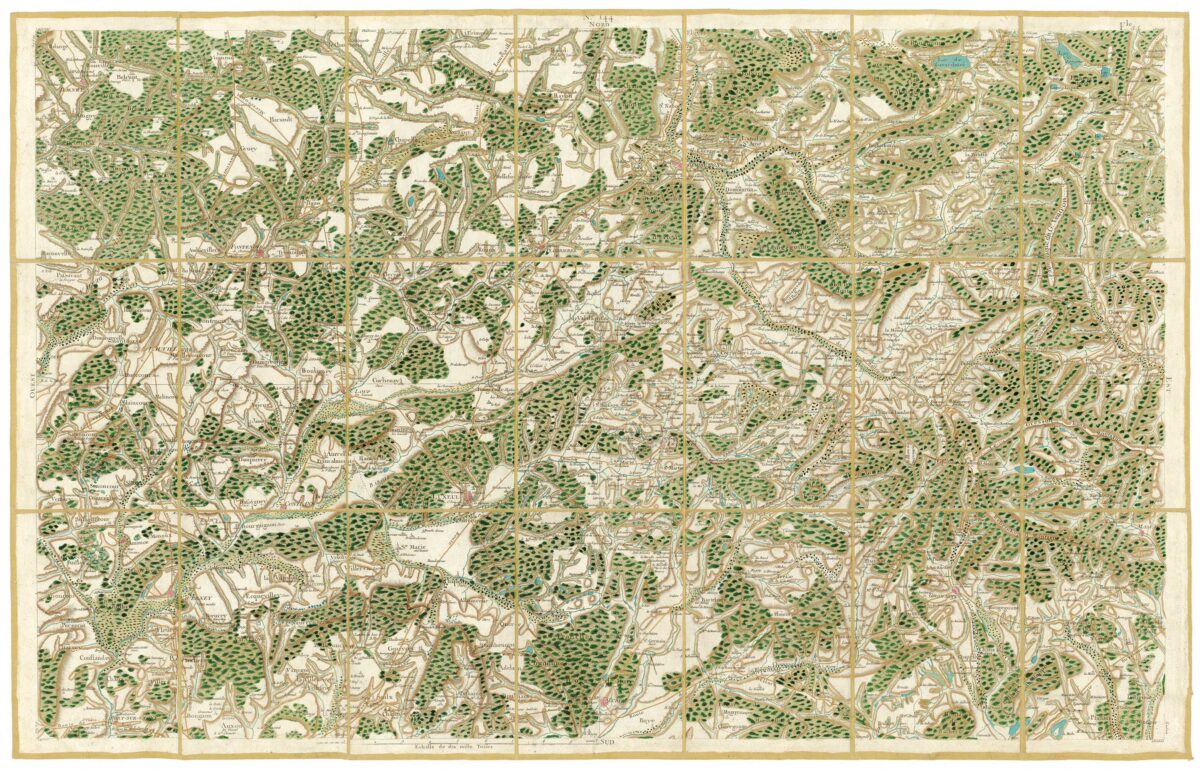 Détail de la carte de Cassini, Luxeuil, édition d'art