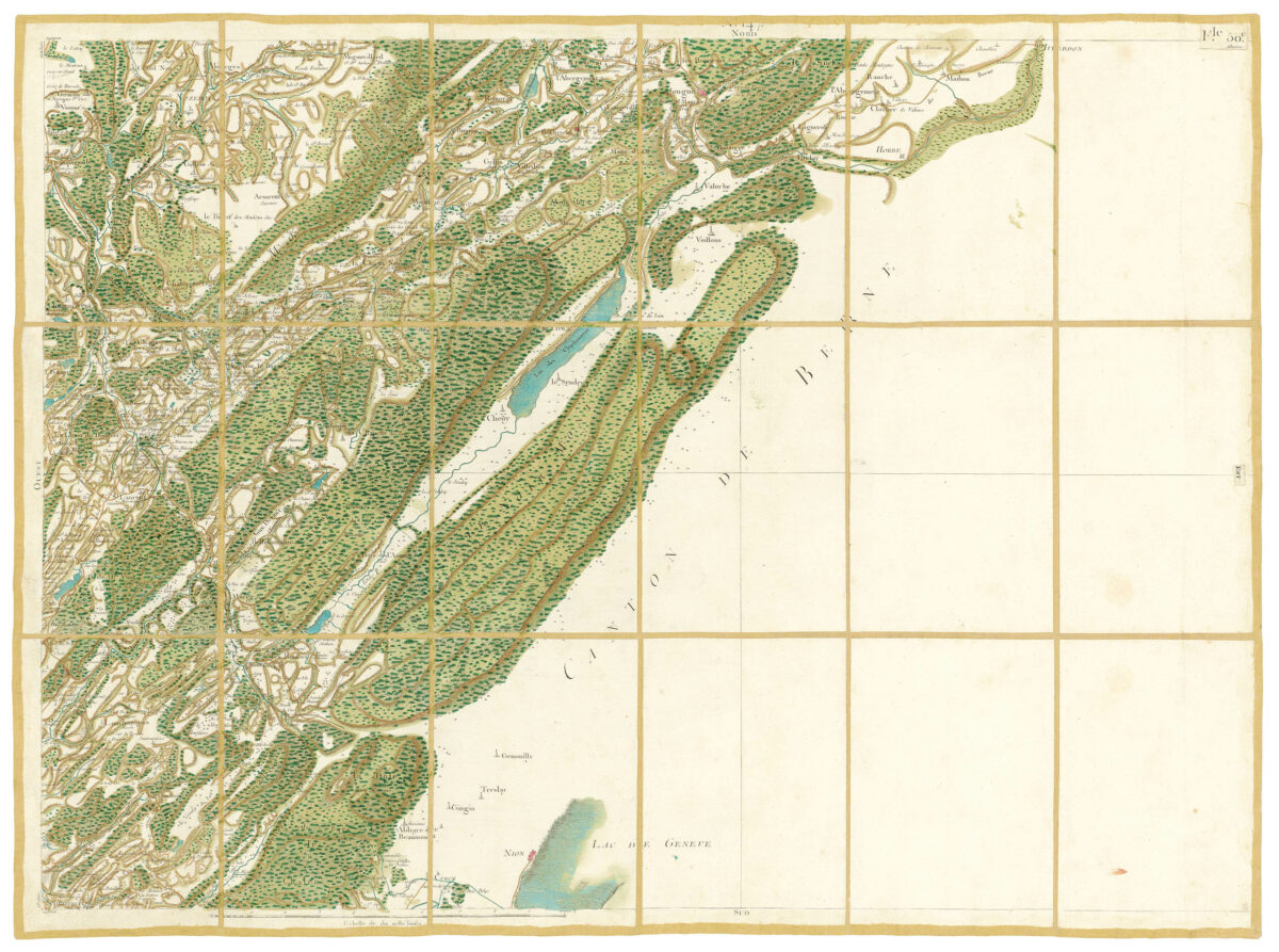 Détail de la carte de Cassini, Nozeroy – Les Rousses, édition d'art