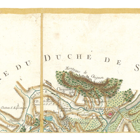 Détail de la carte de Cassini, Montmélian, édition d'art