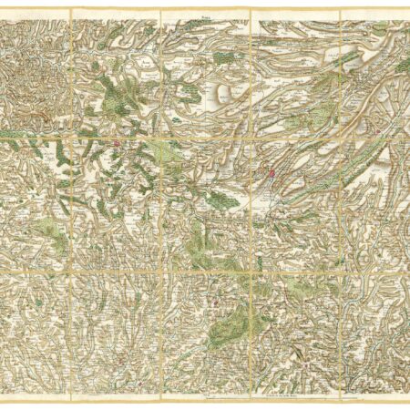 Détail de la carte de Cassini, Aurillac, édition d'art