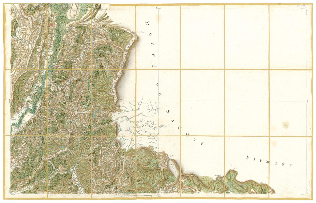 Détail de la carte de Cassini, Fort Barraux, édition d'art