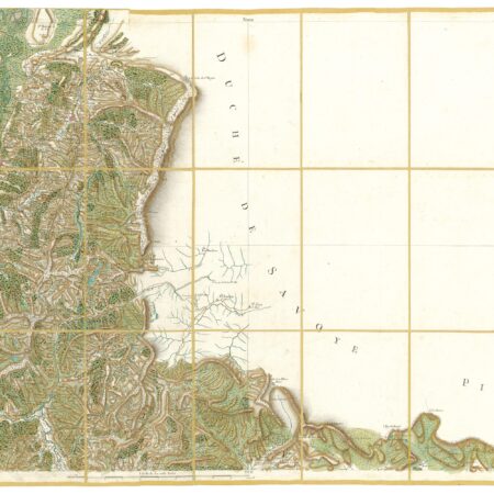 Détail de la carte de Cassini, Fort Barraux, édition d'art