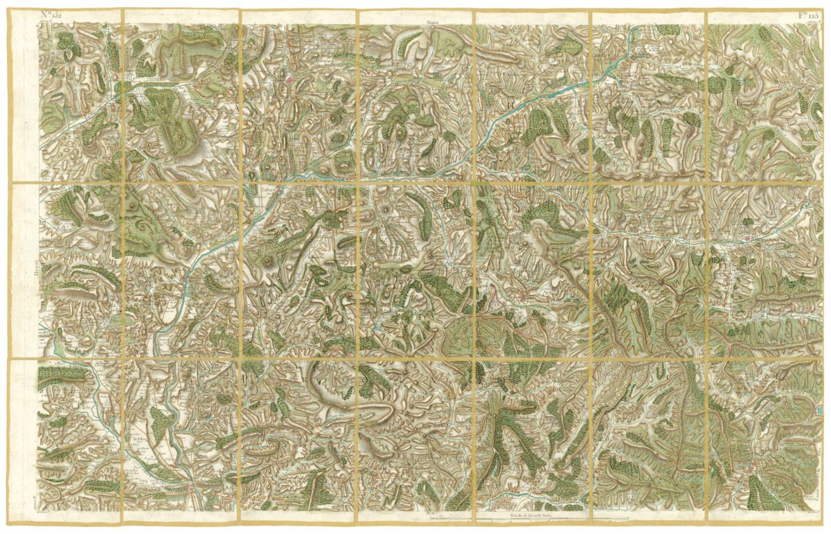 Détail de la carte de Cassini, Embrun – Gap, édition d'art
