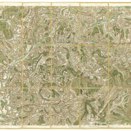 Détail de la carte de Cassini, Embrun – Gap, édition d'art