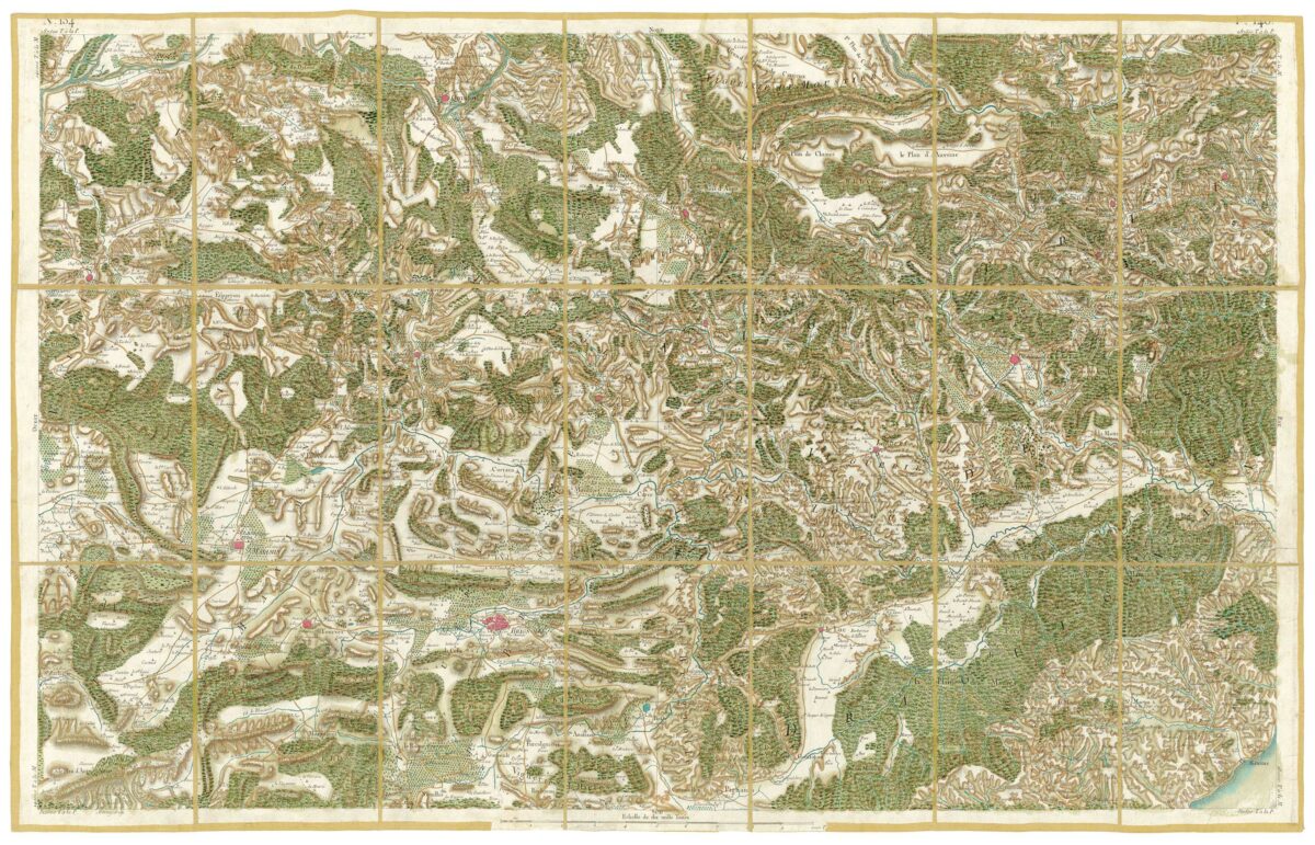 Détail de la carte de Cassini, Lorgues, édition d'art