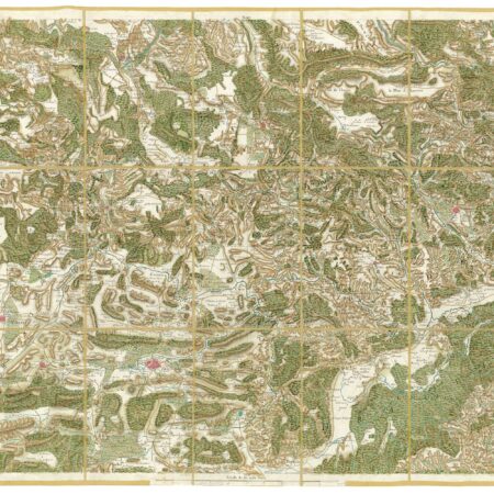 Détail de la carte de Cassini, Lorgues, édition d'art