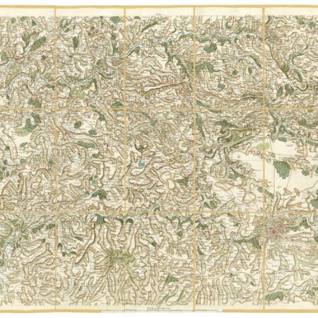 Détail de la carte de Cassini, Rodez, édition d'art