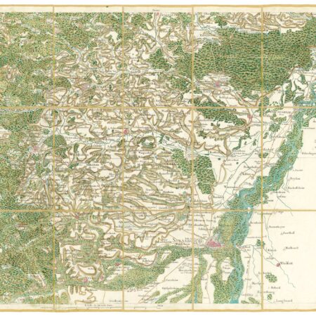 Détail de la carte de Cassini, Strasbourg, édition d'art