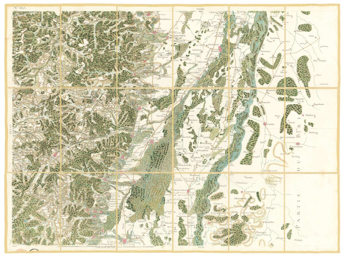 Détail de la carte de Cassini, Colmar, édition d'art
