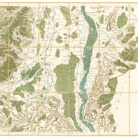 Détail de la carte de Cassini, Neuf-Brisach, édition d'art