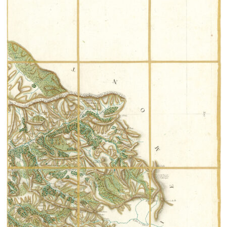 Détail de la carte de Cassini, Queyras, édition d'art