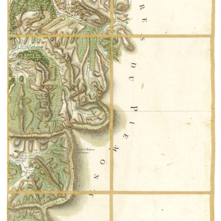 Détail de la carte de Cassini, Larche, édition d'art